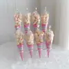 Soporte para Cono de Helado Acrílico Exhibidor de Postres Papel Cupcake Cono de Helado Exhibidor de Boda Exhibidor de Conos de Huevo