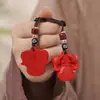 Nuevo Bolso de la Suerte de Piscis Tallado Finamente en Arena Roja Colgante de Llavero de los Doce Zodíacos Colgante de Bolso de la Suerte Colgante para Llave de Coche