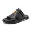 2023 nova camada superior couro de vaca sapatos de praia sandálias sapatos de tamanho grande