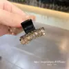 Presilha de Cabelo Brilhante com Strass de Luxo Estilo Dongdaemun Coreano, Presilha para Franja, Piranha Pequena, Estilo Couro Fofo, Versátil