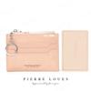 Mini Porta-Chaves e Moedas Fino Compacto Estilo Coreano Padrão Crocodilo Porta-Cartões Color Block Duas em Um Pequeno Porta-Cartões Estilo Chanel com Zíper