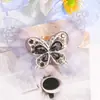 Nuevas Cuentas de Resina de Gama Alta con Forma de Mariposa Incrustada de Diamantes y Agujero Recto con Tul para Cadena de Teléfono, Llavero, Cadena de Bolso, Accesorios de Joyería DIY