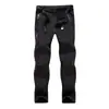 Pantalones de Senderismo Softshell para Hombre, Pantalones Deportivos Cálidos con Forro Polar para Otoño e Invierno, Resistentes al Agua y al Viento, Pantalones de Senderismo de Secado Rápido para Mujer
