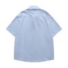 Camisa de manga corta con bordado de gatitos para hombre y mujer, estilo japonés, holgada, informal, combinable con todo, para verano