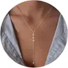 Cadena de Clavícula Lazo de Moda y Elegante Regalo Navideño Cadena con Incrustaciones de Zirconia Nueva en Amazon Collar con Borla