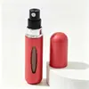 En Stock Botella Rellenable de Perfume de 5 ml con Relleno Inferior, Tipo Mini Auto-Bomba de Aluminio, Botella de Spray Rellenable, Se Puede Imprimir con Logo