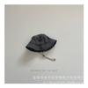 Sombrero de pescador estilo Harajuku japonés elegante, de color liso, con parte superior plana y ala ancha, para niños, sombrero de cubo, sombrero para el sol para bebés, sombrero de lavabo