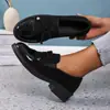2024 Nuevos Mocasines Casuales Slip-On de Amazon para Mujer Otoño Lazo Tacón Grueso Transfronterizos Talla Grande 43