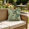 Cojín Decorativo Versátil con Estampado Floral para Primavera y Verano, Cojín para Sofá de Decoración para el Hogar Nórdico, Cojín de Asiento Transpirable y Cómodo de Lino