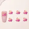 Accesorios de Arte para Uñas de Dibujos Animados de Abejitas Coloridas, Resina Luminosa, Pequeños Accesorios de Resina Lindos Tridimensionales, Accesorios para Uñas de Bricolaje