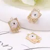 Venta al por mayor de fábrica Collar con colgante Ojo de Diablo Blanco Perlado Accesorios de Joyería con Cuentas de Ojo con Agujero para Pulseras