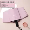Paraguas de Vinilo Negro Automático UV Paraguas para Día Soleado y Lluvioso Protección Solar Sombrilla Paraguas de Regalo Publicitario Coreano Se Puede Imprimir Logo