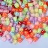 A-Z Cubos Transparentes 6*6 Letras Individuales Cuentas DIY Accesorios para Joyería Cuentas Inglesas de Colores Educativas para Niños Sueltas
