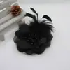 0377 Vestido de Baile Estilo de Rua de Celebridade Tule Flor com Penas e Contas Acessórios de Headpiece 1087 Acessórios de Cabeça