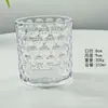 Copo de Água Criativo com Padrão de Bolinhas Sonhador, Copo de Vidro com Bolinhas, Copo Tubo para Maquiagem, Copo Clássico de Whisky para Bar, Copo para Licores com Bola de Gelo
