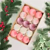 Decoração de Natal Bolas de Veludo de Natal 6/8cm Conjunto de Bolas de Natal Aveludadas Enfeites para Pendurar na Árvore de Natal