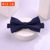 Pajarita para Hombre, Estilo Caballero Británico de Alta Gama, Cena de Boda, Novio, Padrino, Pajarita de Doble Capa Jacquard de Seda de Poliéster, Moderna