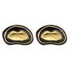 Diseño de Nicho Negro Dorado Talla de Gota de Aceite Forma de Labio Pendientes Retro Franceses Lujo Ligero Modernos Distintivos Pendientes Exagerados