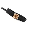 Cinto Fino de Rosa Coreana para Mulheres, Cinto de Cintura Floral, Cinto Feminino Emagrecedor para Calças, Suéter, Vestido, Cinto Pequeno