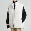Chaleco de Algodón de Color Sólido para Invierno para Hombre Tallas Grandes Chaleco Grueso Cálido Ropa Exterior Chaleco con Cuello Alto Chaqueta Chaleco Ropa para Hombre