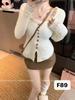 Estilo Coreano Cor Sólida Renda Emenda Tricot de Manga Comprida Outono e Inverno Novo Top Feminino com Aparência Emagrecedora Fábrica de Tricot