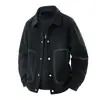 Chaqueta casual para hombre estilo americano con cuello de solapa, nuevo abrigo corto informal holgado estilo ropa de trabajo para hombre, primavera y otoño 2026