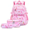 Mochila transfronteriza de Amazon para niñas, juego de tres piezas de mochila escolar para estudiantes de primaria, mochila linda estilo ins