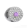 Estrela de strass roxo animal contas de cristal redondo liga contas soltas acessórios de pulseira DIY contas de furo grande