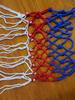 Red de Baloncesto con Ojales Gruesos Rojos y Azules, Enbolsada Blanca con Ojales, Un Par para Entrenamiento