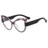 Gafas Leiren con Montura Transparente Cross-Border de Colores Contrastantes, Diseño Cat-Eye Colorido, Bloqueo de Luz Azul, Monturas Versátiles para Gafas, Protección contra Luz Azul