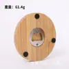 Abrebotellas Redondo de Madera Creativo Posavasos Aislante Térmico Posavasos para Taza de Agua Taza de Café Abrebotellas para Cerveza Bebida