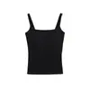 Top Regata Sexy de Verão com Alças Finas para Menina, com Bojos para Aumentar e Mostrar Seios Grandes, Visual Emagrecedor, Sling Curto para Usar por Baixo