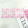 30 Piezas de Uñas Portátiles Codificadas Productos Semi-Terminados Uñas Portátiles Trapezoidales Degradadas Uñas de Fábrica Rayadas Personalizadas Uñas Pre-Hechas
