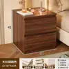 Mesita de noche moderna y sencilla de dos cajones Gabinete de almacenamiento de noche con cajón de doble capa Estantes de almacenamiento para mesita de noche de apartamento pequeño