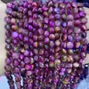 8mm Contas Redondas Facetadas de Pedra Natural Calcedônia Colorida Pedra Olho de Tigre Cristal Rosa Contas Artesanais Pulseira DIY Colar Pingente