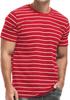 Camiseta de manga corta para hombre, estilo clásico de verano a rayas con cuello redondo, para uso diario, para Europa y Estados Unidos, 2025
