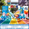 Escena de preparación para la temporada de regreso a clases en jardín de infantes y escuela primaria, decoraciones de ambiente para la ceremonia de bienvenida del nuevo semestre, pared de fondo de tablero KT