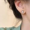 Pendientes de Amor Plateados Pendientes de Nicho Avanzados para Mujer Pendientes Libres para Dormir 2024 Nuevos Pendientes de Corazón de Durazno