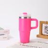 Taza para coche de doble capa al vacío de 14 oz con asa para sublimación, taza para hielo, aislamiento portátil para exteriores, taza para cerveza fría