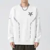 Envío RápidoNueva Sudadera de Manga Larga con Cuello Redondo Holgada de Primavera y Otoño, Camiseta Base Estampada de Moda para Hombre