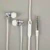 Auriculares con cable de silicona y metal intrauditivos, auriculares Android con tapones para los oídos Mai Phone, conector redondo de 3,5 mm, auriculares con control directo por cable