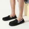 Comercio electrónico transfronterizo Amazon pantuflas cómodas de espuma viscoelástica para hombre zapatos forrados de terciopelo afelpado de imitación de lana en stock