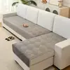 Almofada Quadrada de Colmeia para Sofá de Pelúcia Curta Ultrassônica com Base Antiderrapante Capa de Sofá de Veludo Estilo Minimalista