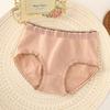 Nueva ropa interior de algodón para mujer, de estilo japonés, sin costuras, agradable para la piel, bonita y dulce, de cintura media, con entrepierna y cadera, sexy.
