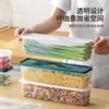 Caja de Almacenamiento para Fideos Caja de Conservación de Alimentos para Refrigerador con Tapa Cocina Grano Alimentos Fideos Secos Caja Sellada Tarro de Almacenamiento para Granos