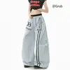 Pantalones Casuales con Estampado de Letras para Exteriores para Hombres y Mujeres, Pantalones Largos Deportivos Ligeros Transpirables Retro de Verano, Pantalones de Pierna Ancha Sueltos de Marca de Moda