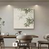 Sala de Té de Bambú Viento Silencioso Arreglo Pintura Decorativa Estilo Chino Textura Retro Sentido Mural de Pared Sentido Sala de Estar Pintura Colgante