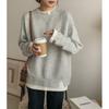 Suéter Pulóver Nuevo de Otoño e Invierno Estilo Coreano con Abertura, Falso de Dos Piezas, Estilo Holgazán, Suelto, Suave, Ceroso, Tejido, Top Transfronterizo para Uso Exterior