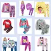 Ropa Nueva de Manga Larga para Niñas y Bebés Oruga Colorida de Dibujos Animados Conjunto de Ropa para el Hogar Pijama K240