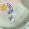 Novo Chaveiro Nuvem Sem Falar Excêntrico, Pingente Divertido de Desenho Animado para Mochila de Meninas, Pequeno Acessório para Melhores Amigas e Casais